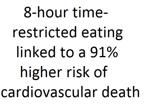 8-hour time-restricted eating linked to a 91% higher risk of cardiovascular death.